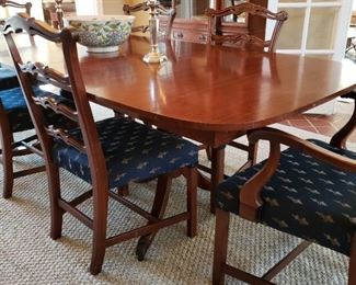 Mahogany double pedestal dining table