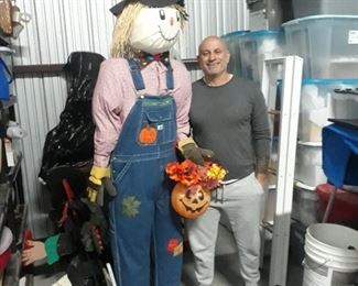 Available for pre-sale! 7 ft tall Scarecrow. Call or email us to discuss pricing or place a bid. 