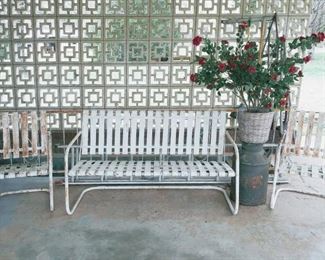 50's iron porch set.