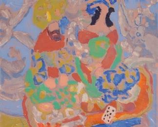 Jean Pougny (Russian 1882-1956) Color Lithograph Conte