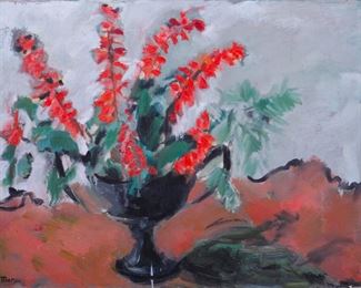 Mara Wolff Oil on Canvas Floral Still Life