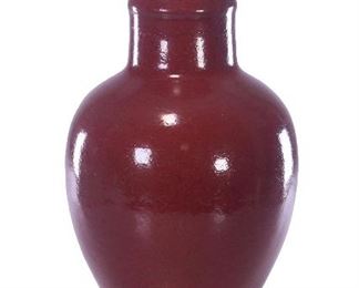 Chinese Qing Dynasty Liver Red Monochrome Vase
