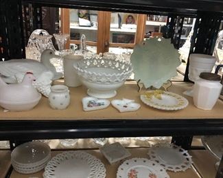 Variety of Milk Glass