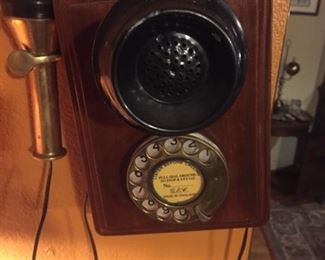 old dial wall phone