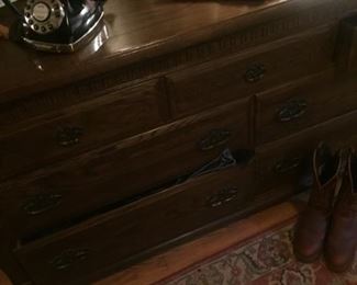 matching Ethan Allen long dresser with mirror