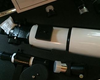 one of two spotting scopes