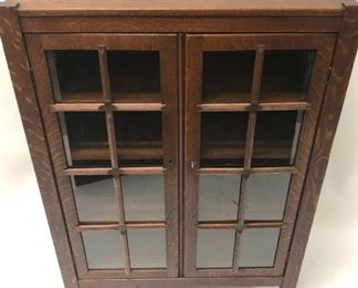 Mission Oak Glass Door Bookcase
