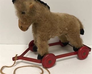 Donkey On Wheels Pull Toy