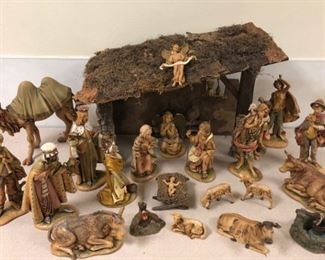 Large Nativity Set, up to 18" Tall Figures, ROMAN 1980's