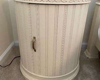 4. Pair of Nightstands with Marble tops, cabinets underneath $200 pair