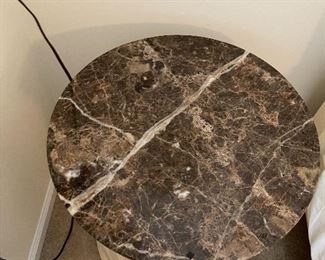 4. Pair of Nightstands with Marble tops, cabinets underneath $200 pair