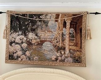 6. Wall tapestry with hanging rod included.  Large, at about 3 x 4 feet.  $40