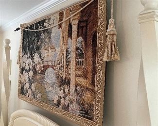 6. Wall tapestry with hanging rod included.  Large, at about 3 x 4 feet.  $40