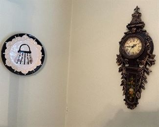 10. Glass vase wall hangers, as well as 2 small vases and butterfly decor.  Other wall art included as well as shown.  $75