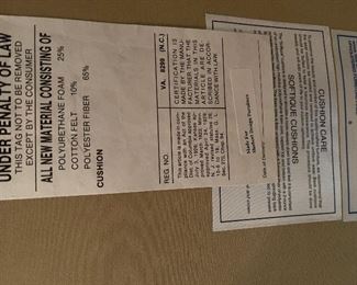 11. Nice upholstered sofa with pillows $325