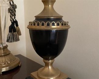 12. Pair of lamps, snail and table ornament $50