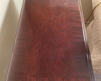 14. Pair of mahogany  end tables wtih drawers.  (There is a matching foyer table sold separately) $145 pair