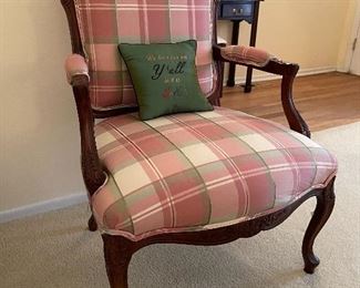 15. Pair of Plaid upholstered chairs in great new condition $175 pair