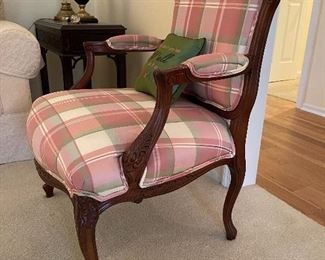 15. Pair of Plaid upholstered chairs in great new condition $175 pair