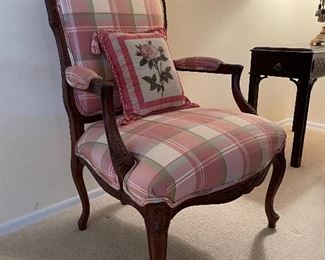 15. Pair of Plaid upholstered chairs in great new condition $175 pair