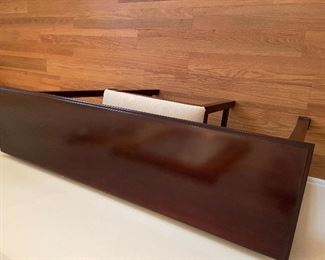 17. Foyer table and small upholstered stool bench $65