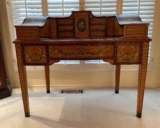 19. Newer desk, but painted, and beautiful with lots of compartments.  I do not know who made this!  No marking $495