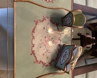 21.  Desk set wtih pencil box, pad and letter holder.  Looks like the Composite stuff made in Italy, but I do not know for sure $35