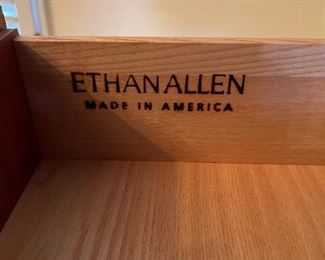 21.  Ethan Allen China cabinet,  in excellent condition.  Very nice high quality Mahogany.  $295