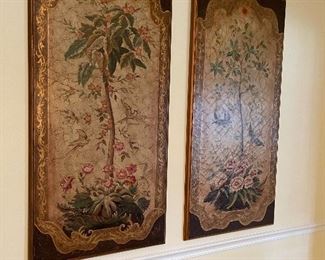 22. TWO wall prints, on beveled wood, not framed $40 pair