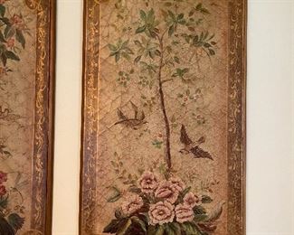 22. TWO wall prints, on beveled wood, not framed $40 pair