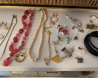 28. Costume Jewelry Lot.  Might be a piece of sterling in here, but mostly costume. $50