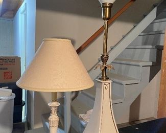 35. pair of white lamps $20