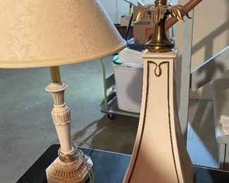 35. pair of white lamps $20
