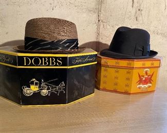 39. pair of mens hats in box $20