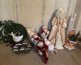 42. Santa Claus lot with wreathes and gingerbread man $50