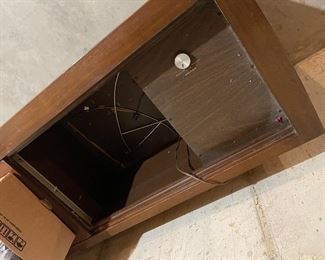 47. Hi Fi with extra Magnavox tabletop record player.  Untested.  Includes some cassette tapes.  What you see if what you get here. $50