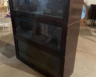 62. Globe Wernicke Lawyers Books case or Barrister's book case.  Bottom unit has not handle on door.  $200