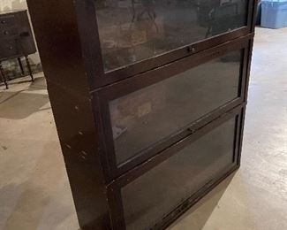 62. Globe Wernicke Lawyers Books case or Barrister's book case.  Bottom unit has not handle on door.  $200