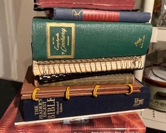 65. Old Scale with brass pans, globe clock and some books $45