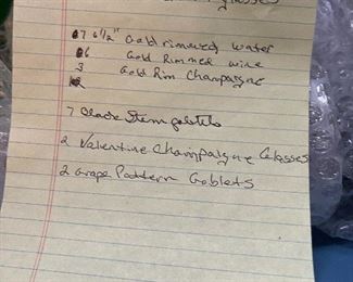 66. Tub of glassware including green hobnail, older crystal and more $100