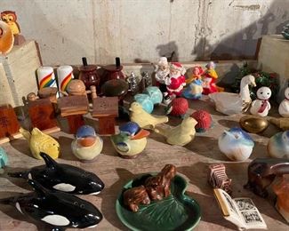 67. WHOA!  About 80 plus pair of salt and pepper shakers but this is an older collections.  I didn't see too many plastic ones here.  All nice.  Some Holt Howard $250