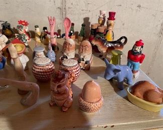 67. WHOA!  About 80 plus pair of salt and pepper shakers but this is an older collections.  I didn't see too many plastic ones here.  All nice.  Some Holt Howard $250