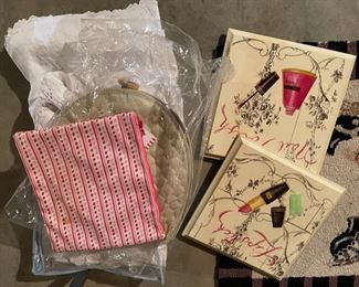 76. Rug and other linens $15