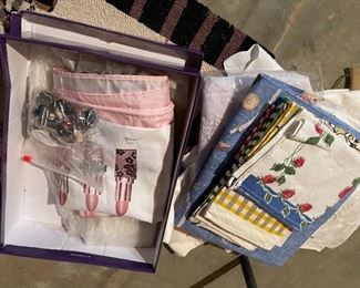 76. Rug and other linens $15