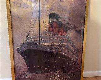 79. Large Framed print.  Not old, but heavy qulaity frame $65 about 2 x 3 feet 