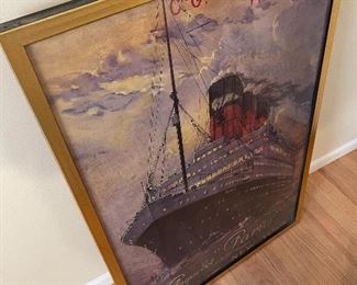 79. Large Framed print.  Not old, but heavy qulaity frame $65 about 2 x 3 feet 