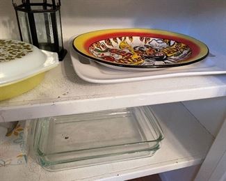 81. Contents of pantry including purex, and other glass casserole dishes, etc.  $55