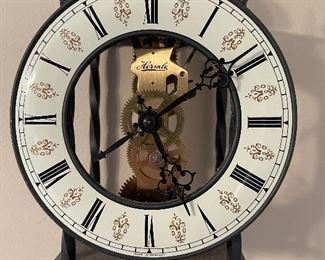 82. Grandmother clock, wall hung and from German maker, Hermle.  Works great.   looks great.  $200