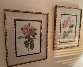 96. 2 Floral Prints, botanical style.  $50