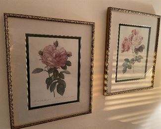 96. 2 Floral Prints, botanical style.  $50